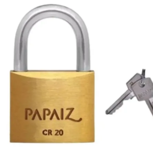 Cadeado Papaiz Cr 20mm Latão Maciço C/ 2 Chaves - Qualidade